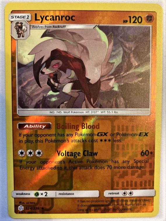 Lycanroc [Reverse Holo] #124 Pokemon Cosmic Eclipse