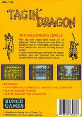 Tagin' Dragon - Back | Tagin' Dragon NES