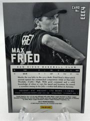 Back Of Card | Max Fried Baseball Cards 2012 Panini Prizm