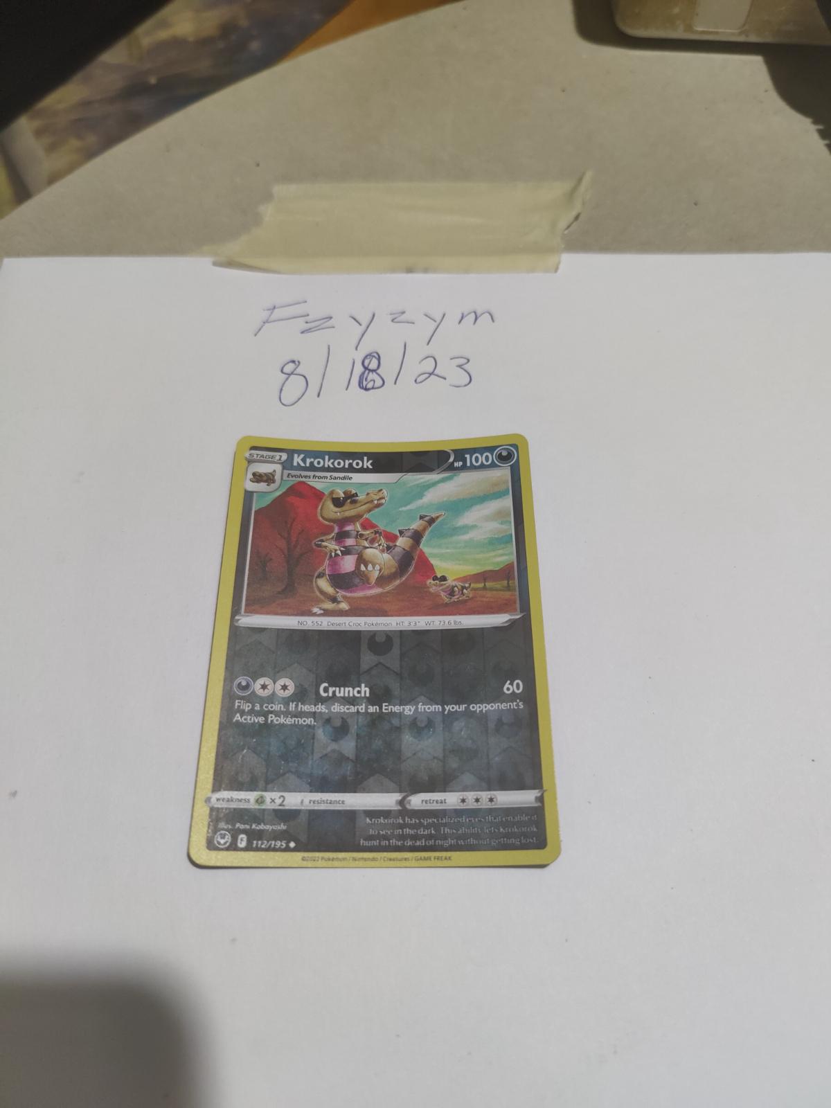 Krokorok [Reverse Holo] Ungraded Pokemon Silver Tempest