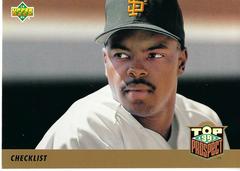 Top Prospects Checklist Baseball Cards 1993 Upper Deck Prices