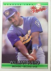 William Suero Baseball Cards 1992 Panini Donruss Rookies Prices