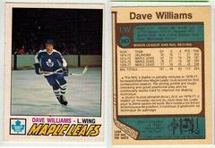Dave Williams Hockey Cards 1977 O-Pee-Chee Prices