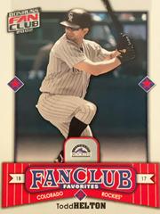 Todd Helton #283 Baseball Cards 2002 Donruss Fan Club Prices
