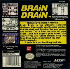 Brain Drain - Back | Brain Drain GameBoy