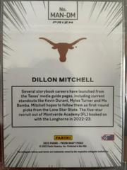 MAN-DM | Dillon Mitchell Basketball Cards 2022 Panini Prizm Draft Picks Manga