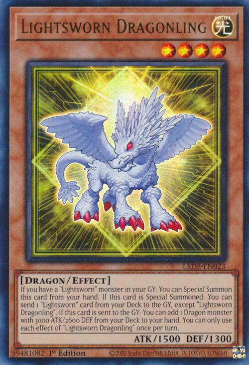 Lightsworn Dragonling LEDE-EN023 YuGiOh Legacy of Destruction