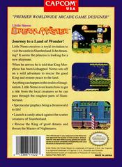 Little Nemo The Dream Master - Back | Little Nemo The Dream Master NES
