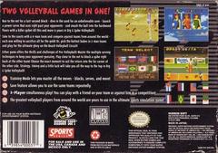 Dig And Spike Volleyball - Back | Dig and Spike Volleyball Super Nintendo
