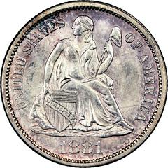 1881 Coins Seated Liberty Dime Prices