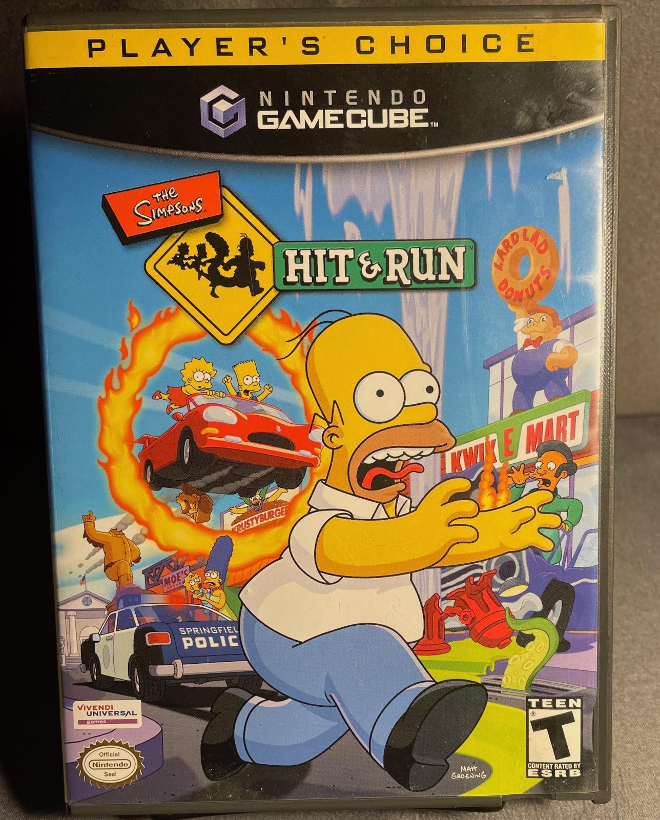 The Simpsons Hit and Run [Player's Choice] Item and Box only Gamecube