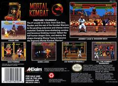 Back Cover | Mortal Kombat Super Nintendo