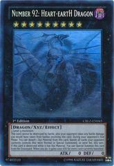 Number 92: Heart-Earth Dragon [Ghost Rare 1st Edition] CBLZ-EN045 YuGiOh Cosmo Blazer Prices