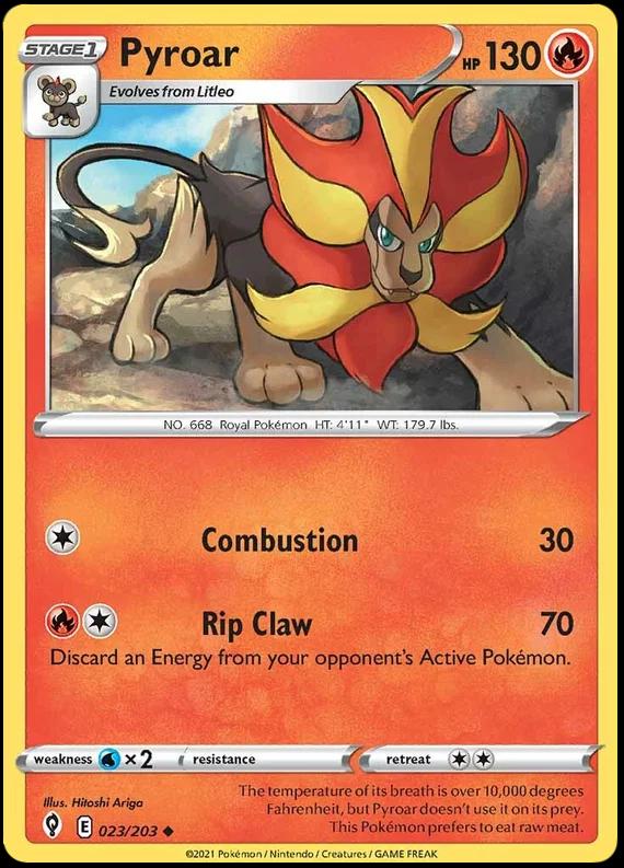 Pyroar Prices Pokemon Evolving Skies Pokemon Cards