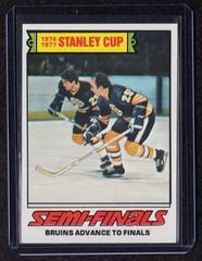 Semi Finals [Bruins Advance to Finals] Hockey Cards 1977 Topps Prices