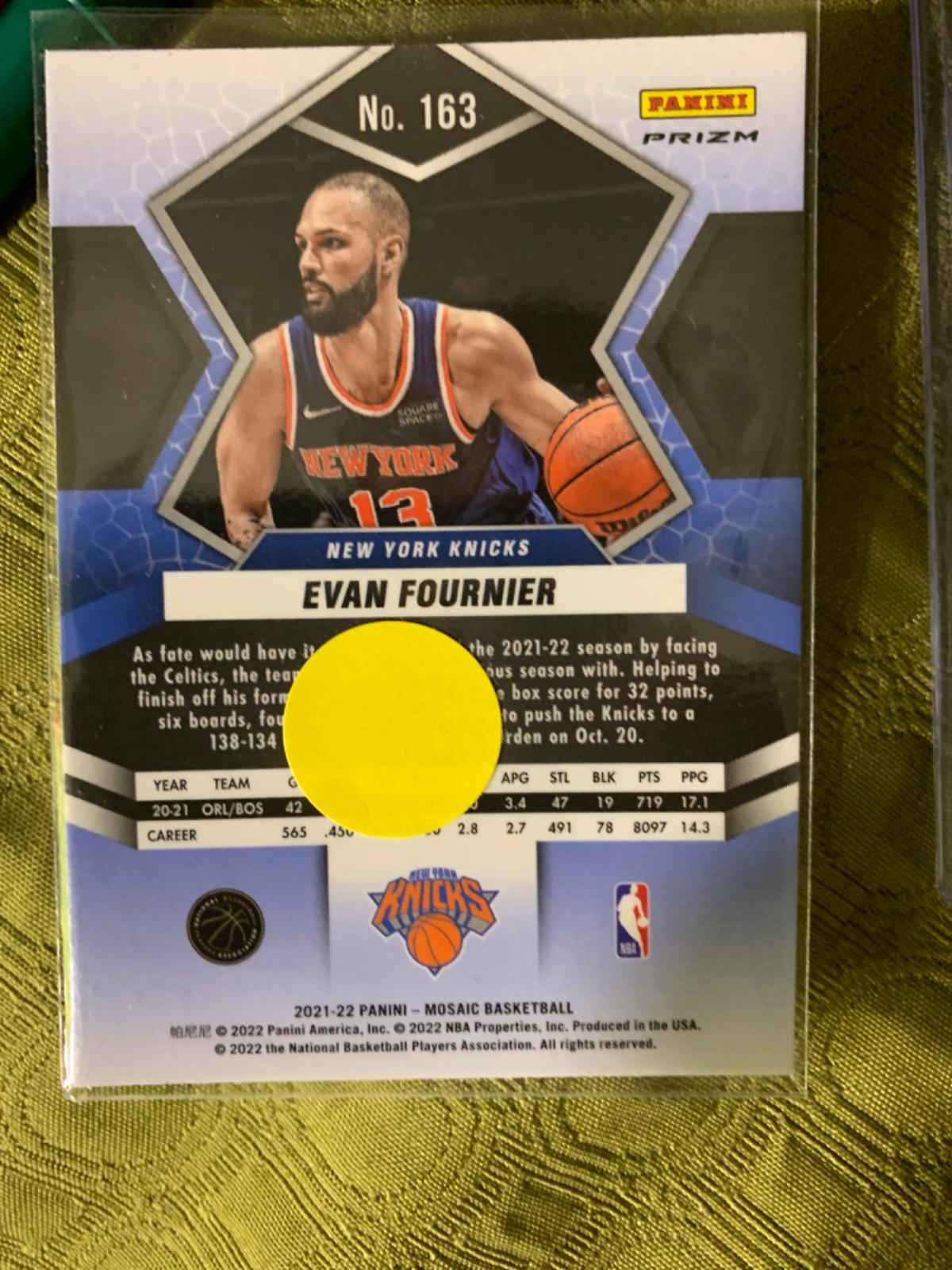 Evan Fournier [Green] #163 Prices | 2021 Panini Mosaic | Basketball Cards