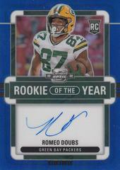 Romeo Doubs [Rookie of the Year Autograph Blue] #ROY-RD Football Cards 2022 Panini Contenders Optic Rookie of the Year Prices