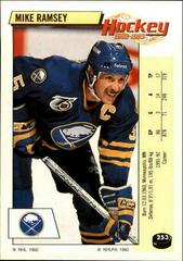 Mike Ramsey Hockey Cards 1992 Panini Stickers Prices