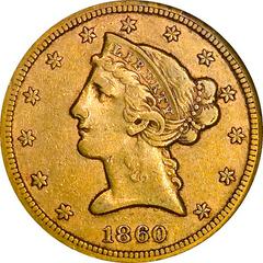 1860 S Coins Liberty Head Half Eagle Prices