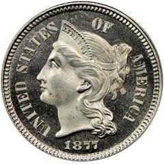 1877 [PROOF] Coins Three Cent Nickel Prices