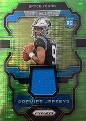 Bryce Young [Neon Green Pulsar] #PJ-BY Football Cards 2023 Panini Prizm Premier Jerseys Prices