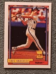 Luis Gonzalez #12 Baseball Cards 1992 Topps Micro Prices