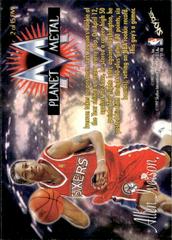 Back | Allen Iverson Basketball Cards 1997 Metal Universe Planet Metal