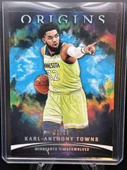 Karl Anthony Towns [Turquoise] #14 Basketball Cards 2021 Panini Origins Prices