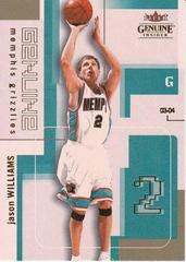 Jason Williams Basketball Cards 2003 Fleer Genuine Insider Prices