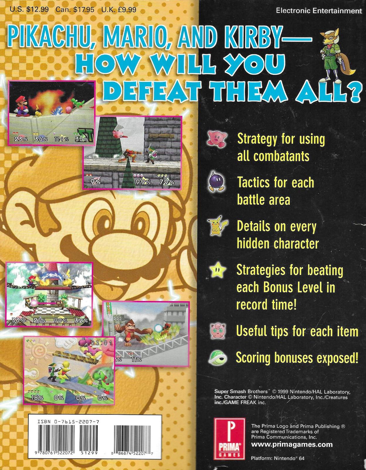 Super Smash Bros. [Prima] Prices Strategy Guide | Compare Loose, CIB ...