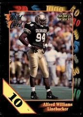 Alfred Williams [10 Stripe] #84 Football Cards 1991 Wild Card Prices