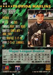 Rrar | Pat Rapp Baseball Cards 1994 Stadium Club Team Series
