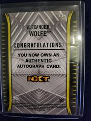 Back | Alexander Wolfe [Base] #A-AW Wrestling Cards 2018 Topps WWE NXT Autographs