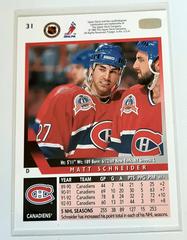 Backside | Matt Schneider Hockey Cards 1993 Upper Deck