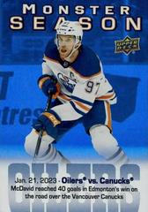 Connor McDavid #MS-48 Hockey Cards 2023 Upper Deck Monster Season Prices