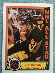 Rob Brown #8 Hockey Cards 1989 Topps Stickers Prices
