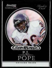 P.J. Pope [Black Refractor] Football Cards 2006 Bowman Sterling Prices