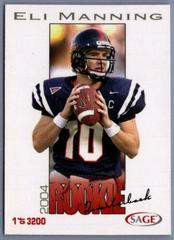 Eli Manning Football Cards 2004 Sage Prices