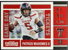 Patrick Mahomes Football Cards 2017 Panini Contenders Draft Picks Game Day Prices