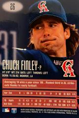 Rear | Chuck Finley Baseball Cards 1996 EMotion XL