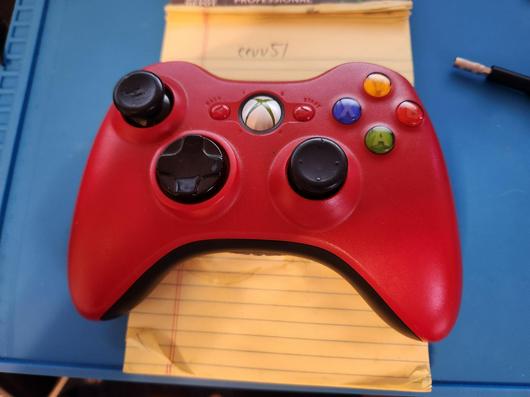 Red Xbox 360 Wireless Controller photo