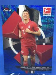 Robert Lewandowski [Blue Wave Refractor] Soccer Cards 2020 Topps Finest Bundesliga Prices