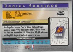 Side 2 | Daniel Santiago [Gold] Basketball Cards 2000 Fleer Futures