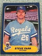 Steve Farr #7 Baseball Cards 1986 Fleer Prices