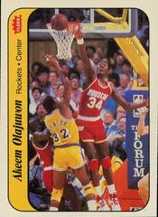Akeem Olajuwon #9 Basketball Cards 1986 Fleer Sticker Prices
