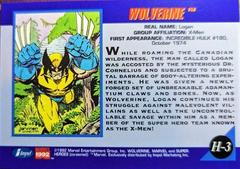 Backside | Wolverine Marvel 1992 Universe