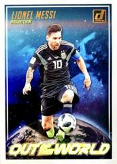 Lionel Messi #OW-6 Soccer Cards 2018 Panini Donruss Out of This World Prices