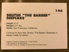 1990ClassicWWF_BBeefcake146_CardBack | Brutus 'The Barber' Beefcake Wrestling Cards 1990 Classic WWF The History of Wrestlemania