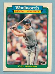 Cal Ripkin Baseball Cards 1990 Woolworth Prices