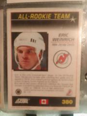 Backside Of Card | Eric Weinrich Hockey Cards 1991 Score American